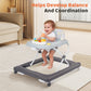 Babyeap Baby Walker,Foldable Baby Activity Walker with Wheels,Toddler Activity Centers,Removable Toys,Ages 6 Months +,Gray