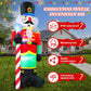 Yexmas 8FT Christmas Inflatable Nutcracker Soldier Outdoor Decor with Large Blow Up Soldier with LED Lights for Yard,Garden,Lawn
