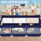 Babyeap Large Baby Playpen with Mat,71"x50"Playpen for Babies and Toddlers,Baby Play Yard Baby Fence Play Area Indoor Outdoor,Navy Blue