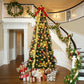 Lookfly 6FT Pre-Lit Christmas Tree,Green Pop Up Christmas Trees for Indoor Holiday Party Decorations