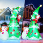 Yexmas 7.2FT Large Outdoor Inflatable Christmas Tree with Santa Claus and Snowman, Built-in LED Lights, Blow Up Xmas Decoration for Yard, Garden, Lawn, Holiday Party