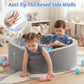 babyeap Ball Pit with 65 Balls,Glowing Foam Ball Pit for Toddlers,Large Soft Baby Playpen Ball Pool for Indoor & Outdoor Play,Round Kids Play Pit,Gray