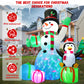Lookfly 6FT Christmas Inflatables Snowman Blow Up Yard Decor with 360 Rotation Colorful Projector LED Light for Outdoor Christmas Party ,Garden and Lawn