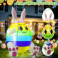 Yexmas 5ft Easter Inflatables, Blow Up Yard Decoration Built in LED Lights Bunny Egg Decorations for Outdoor Home Lawn Garden Holiday Party
