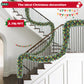 Yexmas 9ft Large Christmas Garland, Multi-Purpose Xmas Wreath with 45 LED Lights, Decorated with Pinecones, Berry Clusters, Battery Operated