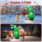 Lookfly 6FT Christmas Tree Inflatables Outdoor Decorations with Santa Claus & Penguin,Christmas Blow Up with LED Lights for Indoor Outdoor Xmas Decoration