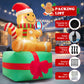Yexmas 6 ft Christmas Inflatables Gingerbread Man with Candy, Blow up Outdoor Decorations with LED Lights Built-in for Holiday Party Xmas Yard Garden