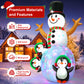 LOOKFLY 6.3  ft Christmas Snowman Inflatable Outdoor Decoration with Build-in Multicolor LEDs, Snowman Penguin Blow up Inflatables for Xmas Party