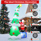 Yexmas 7FT Large Outdoor Inflatable Christmas Tree with Santa Claus on Gift Box, Built-in LED Lights, Blow Up Xmas Decoration for Yard, Garden, Lawn, Holiday Party