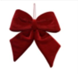 Yexmas Christmas Decorative Bows, 2PCS Set, 25CM x 28CM, Wine Red Holiday Tree Decorations