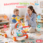 Yexmas 4-in-1 Baby Walker, Baby Push Walker with Wheels, Sit-to-Stand Baby Activity Center, Early Learning Walking Toys, Birthday&Christmas Gift for Toddlers