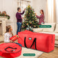 Yexmas 3 Pack Large Christmas Tree Storage Bag,Fits up to 7.5 ft Artificial Trees,Christmas Wreath Garland Storage Bag,Christmas Ornament Storage Box,Reinforced Handles & zipper,Red