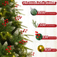 Yexmas 9ft Pre-Lit Artificial Christmas Trees,Green Xmas Tree with Large Christmas Tree Storage Bag, Berries, Realistic Artificial Christmas Trees for Home, Office, Party Decoration