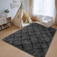 CozyDesg Shag Area Rugs,4'x6' Soft Fluffy Shaggy Carpet for Living Room,Large Rug for Bedroom Dining Room Home Decor Room Decor,Black & White