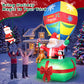 Yexmas 9FT Inflatable Christmas Santa Claus in Hot Air Balloon,Outdoor Holiday Decoration with LED Lights for Yard Lawn Garden