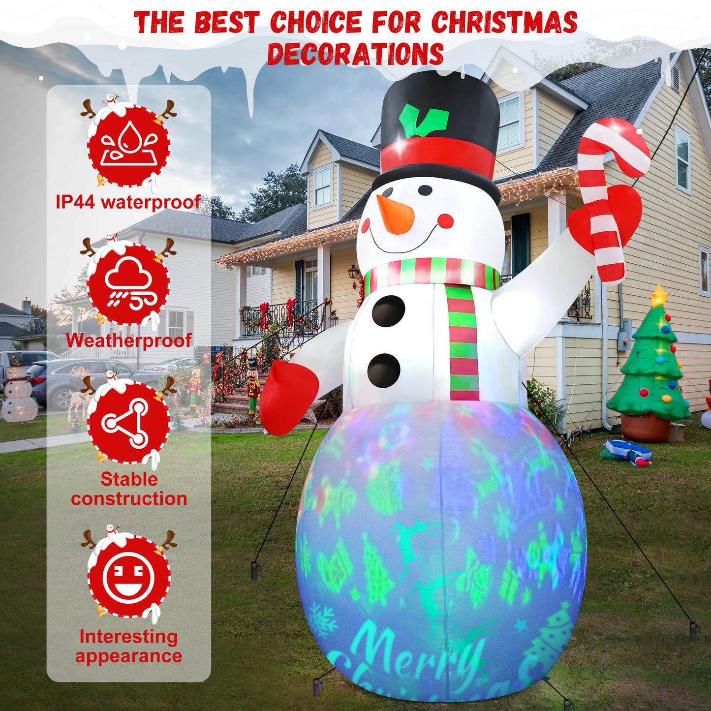 Lookfly 7FT Christmas Inflatable Scepter Soldier