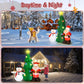 Lookfly 6FT Christmas Tree Inflatables Outdoor Decorations with Santa Claus & Snowman,Christmas Blow Up with LED Lights,Inflatable Christmas Yard Decorations