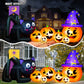 Yexmas 9FT Halloween Inflatable Black Cat with Pumpkin,Halloween Yard Decoration with 8 LED Lights,Blow Up Outdoor Lawn Decor