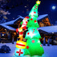 Yexmas 7.2FT Large Outdoor Inflatable Christmas Tree with Santa Claus and Dog, Built-in LED Lights, Blow Up Xmas Decoration for Yard, Garden, Lawn, Holiday Party