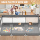 Babyeap Large Baby Playpen with Mat,71"x50"Playpen for Babies and Toddlers,Baby Play Yard Baby Fence Play Area Indoor Outdoor,Dark Gray
