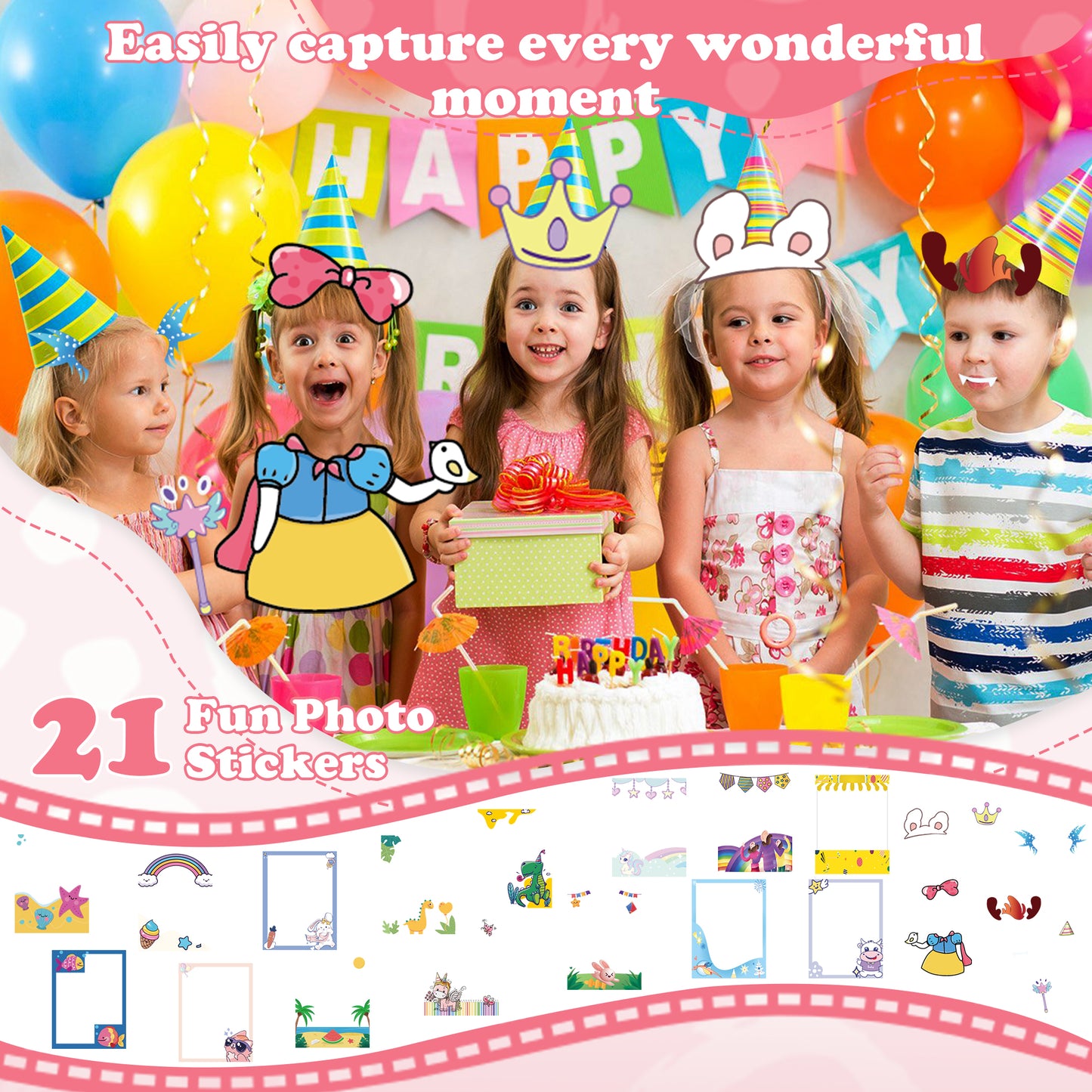 Lookfly Kids Smart Phone,2.8" Touchscreen Toddler Learning Play Toy Phone with Dual Camera,Kids Cell Phone for 3 4 5 6 7 8 Year Old Girls Boys,Pink