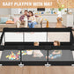 Babyeap Large Baby Playpen with Mat,71"x50"Playpen for Babies and Toddlers,Baby Play Yard Baby Fence Play Area Indoor Outdoor,Black