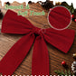 Yexmas 24pcs Burgundy Velvet Christmas Bows, Xmas Ribbon Bows Ornaments for Christmas Tree, Gift Wrapping,Crafts,Party, Wreath Garland Holiday Decor