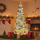 Lookfly 7.5FT Pop-Up Artificial Christmas Tree with 450LED Lights,White Prelit Christmas Tree with Foldable Base