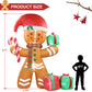 8FT Christmas Inflatables Gingerbread Man Outdoor Decorations, Christmas Blow Up Yard Decorations with Build-in LEDs, Inflatable Christmas Decorations Outdoor for The Yard, Lawn, Garden