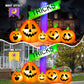 Yexmas 9FT Halloween Inflatable Decoration with TRICKS Sign and Pumpkins,Built-in LED Lights,Blow Up Halloween Yard Decor for Indoor/Outdoor Party,Yard,Lawn
