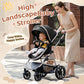 babyeap Baby Stroller,2 in 1 Lightweight Travel Stroller,Compact Foldable Stroller for Toddler with Reversible,Black