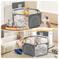 babyeap Baby Playpen with Basketball Hoop,Playpen for Babies and Toddlers,Hexagonal Fence Baby Play Yards,Dark Gray
