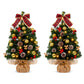 Yexmas 2PCS Pre-lit Artificial Mini Christmas Tree,24 Inch Small Tabletop Xmas Tree for Indoor Outdoor Christmas Decor