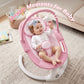 Babyeap Baby Swing for Infants,Electric Swing for Baby with Remote Control, 5 Speeds,Built-In Sounds,Pink