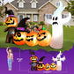 Yexmas Halloween Inflatables, 9 FT Long 4 Pumpkins with Cute White Ghost Outdoor Decorations, Built-in LEDs, Blow Up Party, Waterproof Yard, Garden, Lawn Decor