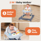 Babyeap Baby Walker,Foldable Baby Activity Walker with Wheels,Toddler Activity Centers,Removable Toys,Ages 6 Months +,Gray