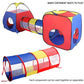 Yexmas 4 in 1 Kids Play Tent and Tunnels, Foldable Indoor Outdoor Pop Up Ball Pit, 2 Tents + 2 Crawl Tunnels Playhouse Tent Set for Boys Girls Kids(No Ball)