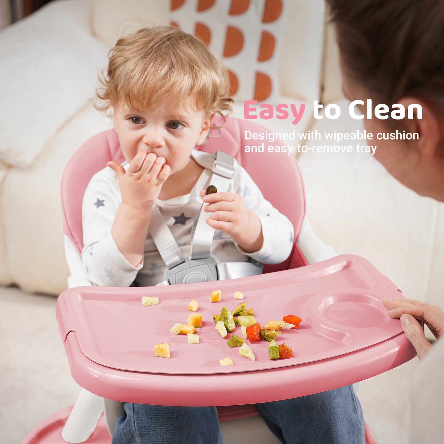 Babyeap Baby High Chair Convertible Highchair, Gray