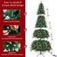 Yexmas 9ft Pre-Lit Artificial Christmas Trees,Green Xmas Tree with Large Christmas Tree Storage Bag, Berries, Realistic Artificial Christmas Trees for Home, Office, Party Decoration