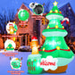 Yexmas 7FT Large Outdoor Inflatable Christmas Tree with Snowman, Hot Coffee Cup and Welcome Sign, Built-in LED Lights, Blow Up Xmas Decoration for Yard, Garden, Lawn