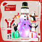 LOOKFLY 8 ft Giant Christmas Snowman Inflatable Outdoor Decoration with Build-in Multicolor LEDs, Blow Up Inflatables for Xmas Party Garden Patio Lawn