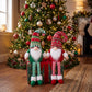 Yexmas 2pcs Gnomes Plush Christmas Decorations, Handmade Santa Gnome Doll, Stuffed Figurine Xmas Ornaments for Home Indoor Tabletop Fireplace Party Holiday Decor