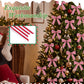 Yexmas 24pcs Burgundy Velvet Christmas Bows, Xmas Ribbon Bows Ornaments for Christmas Tree, Gift Wrapping,Crafts,Party, Wreath Garland Holiday Decor