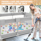 Babyeap Large Baby Playpen with Mat,71"x50"Playpen for Babies and Toddlers,Baby Play Yard Baby Fence Play Area Indoor Outdoor,LightGray
