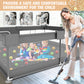 Babyeap Baby Playpen With Mat,50"x50"Play Pen for Babies and Toddlers,Play Yard With Gate for Indoor Outdoor,Dark Gray
