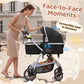 babyeap Baby Stroller,2 in 1 Lightweight Travel Stroller,Compact Foldable Stroller for Toddler with Reversible,Black