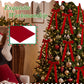Yexmas 12pcs Burgundy Velvet Christmas Bows, Ribbon Bows Xmas Ornaments for Christmas Tree Home Party Staircase Door Wreath Garland Holiday Decor