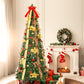 Lookfly 6FT Pre-Lit Christmas Tree,Green Pop Up Christmas Trees for Indoor Holiday Party Decorations