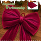 Yexmas 70×20 Inch Giant Velvet Christmas Bows, Big Burgundy Bows Tree Topper Ribbon Hanging Bows Decor for Holiday Front Door Wall Party Wreath Garland Crafts Xmas Decoration