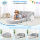 Babyeap Kids Sofa,2-in-1 Soft Toddler Couch Fold Out,Toddler Chair Baby Convertible Couch for Girls and Boys,Light Gray